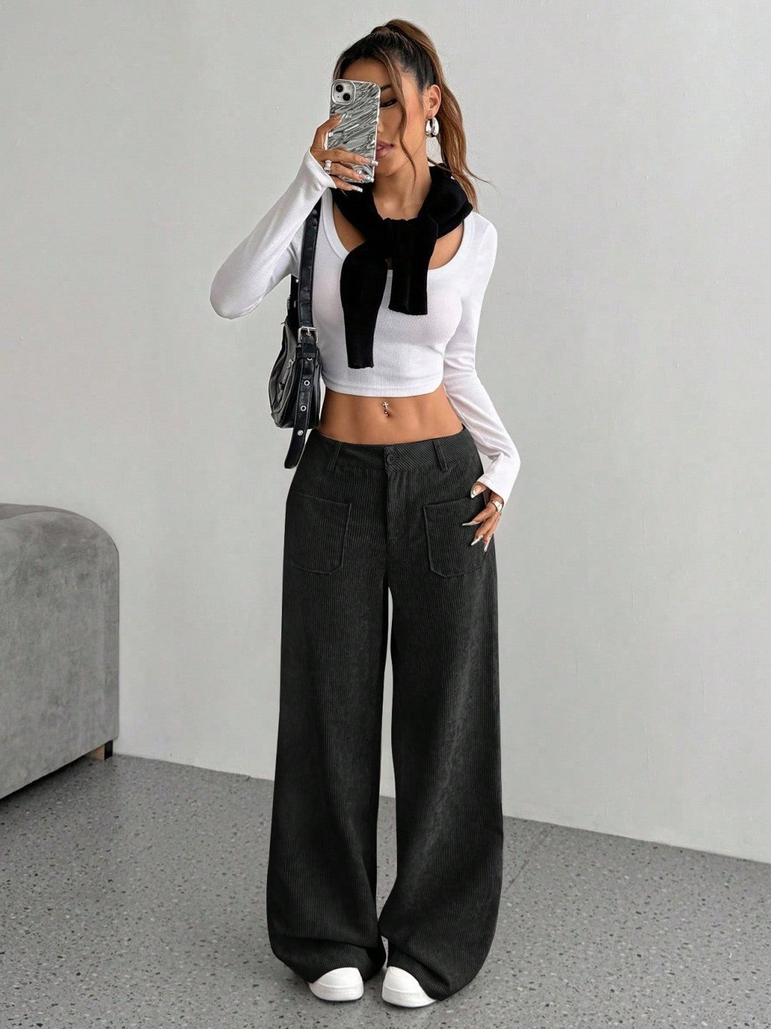 Women's Corduroy Loose Fashion Drape Skinny Casual Pants