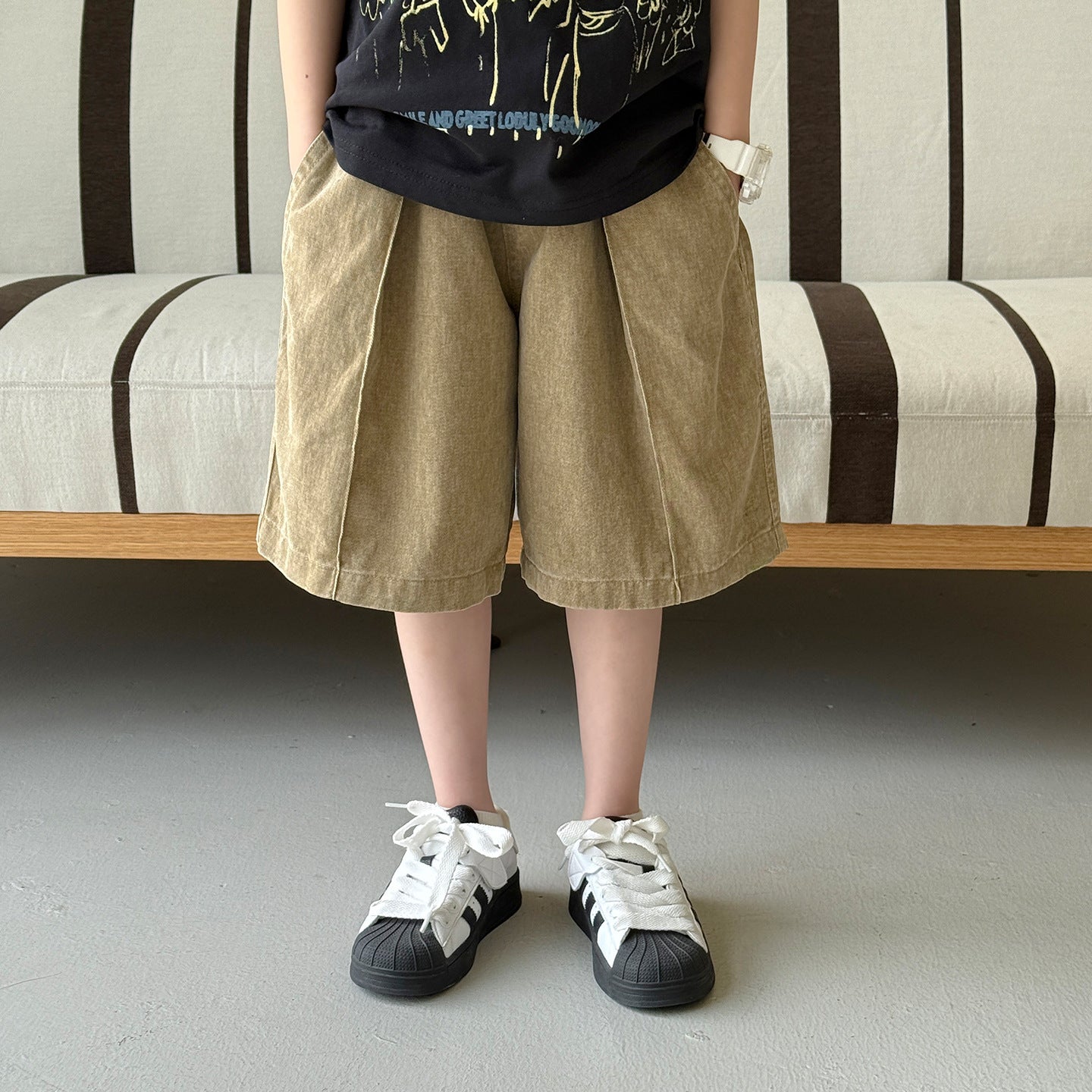 Children's Clothing For Boys Korean Casual Loose Simple Soft Breathable Sweat Children's Pants