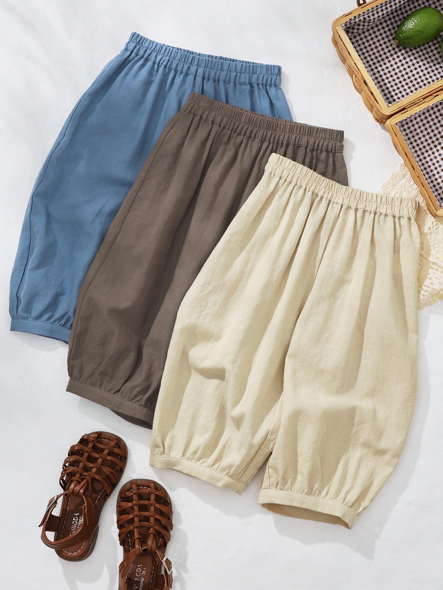 Summer Mori Ramie Cotton Bloomers For Boys Children's Pants