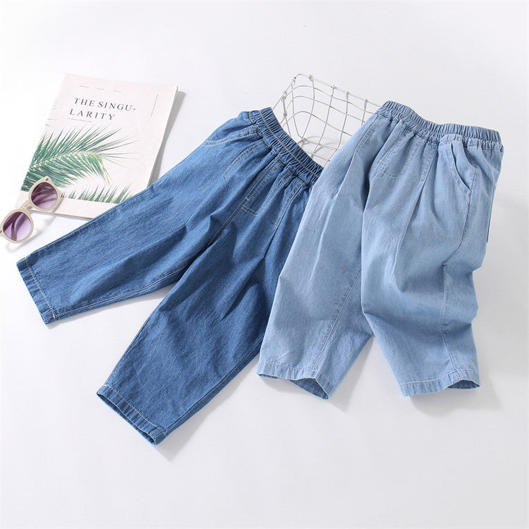 Children's Loose Jeans Denim Trousers Summer Thin Casual Anti Children's Pants