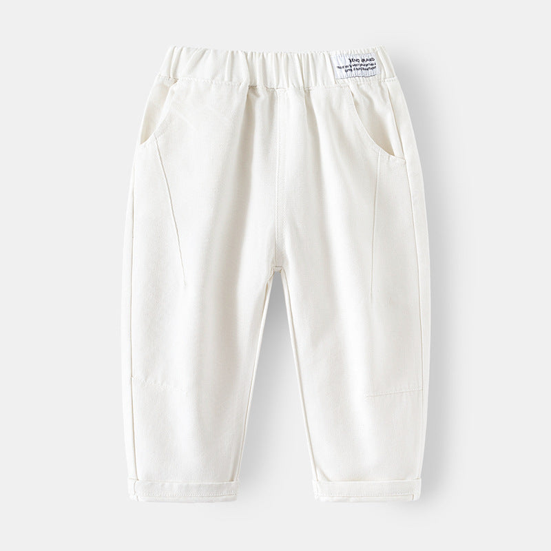 Children's Spring Trousers Letter Logo Fashion Casual Solid Children's Pants