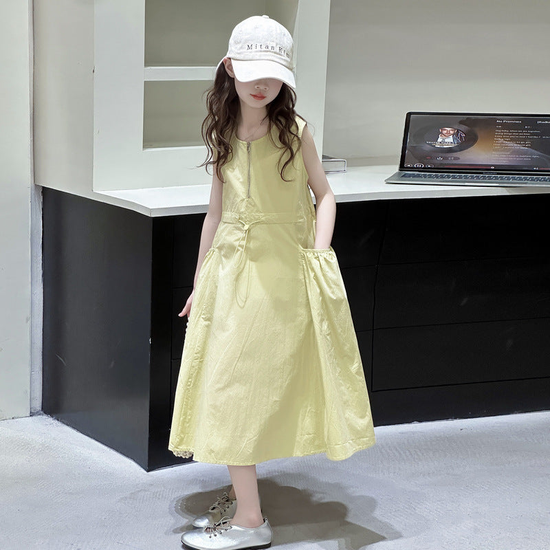 Children's Sweet Cool Vest Korean Older Leisure Children's Dress