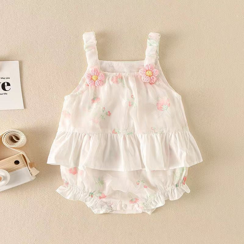 Summer Sleeveless Jumpsuit Western Style Romper Dress Princess Triangle Jumpsuit, Climbing Suit