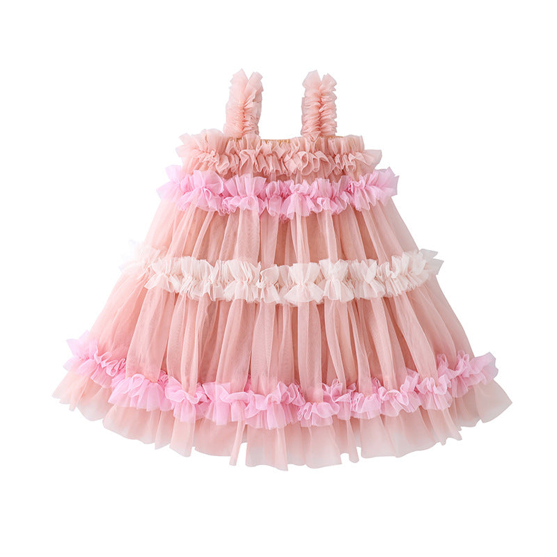 Princess Braces Fashionable Skirt Class High-grade Children's Dress