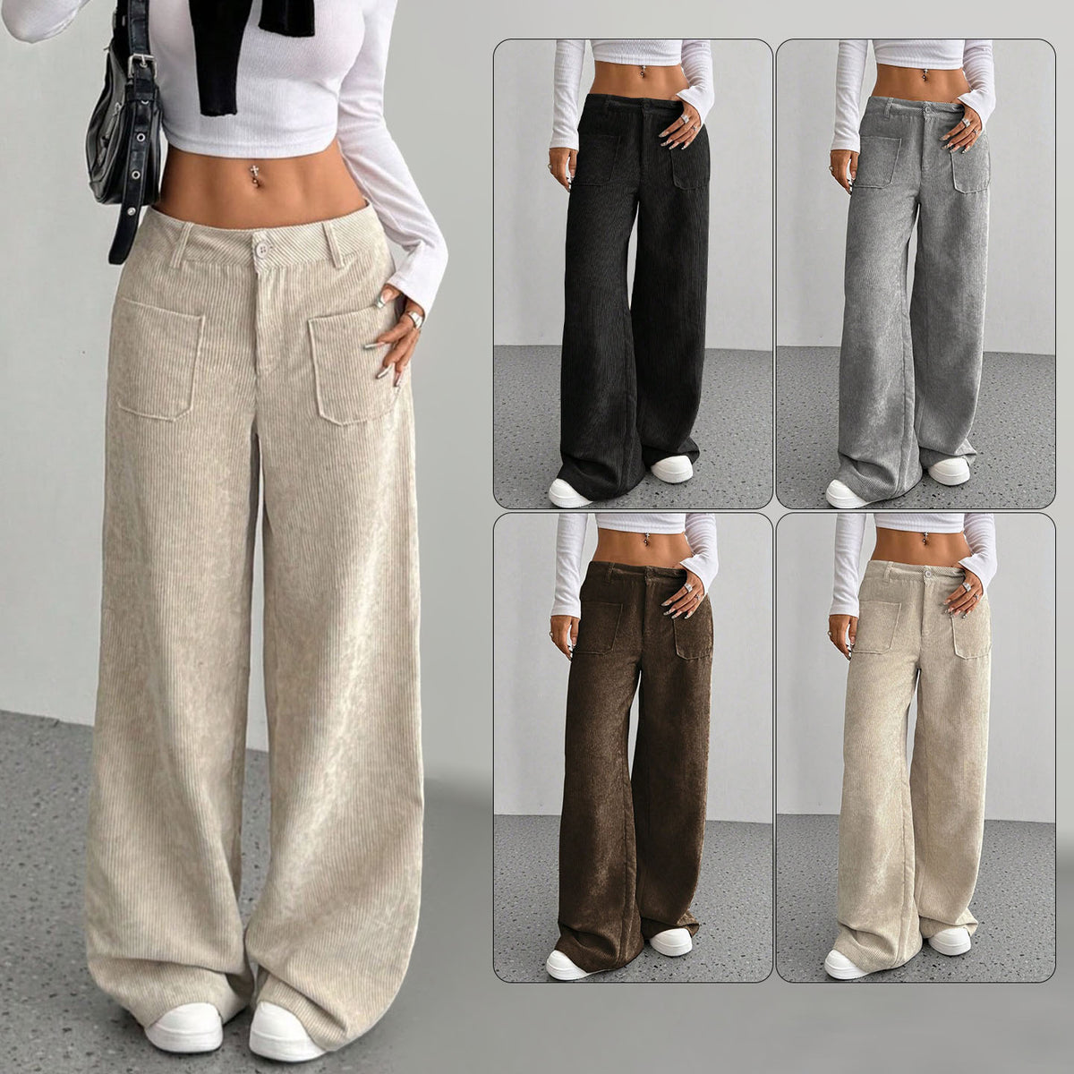 Women's Corduroy Loose Fashion Drape Skinny Casual Pants