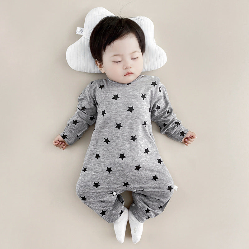Conditioning Clothes Born Modal Breathable Long Sleeves Pajamas Jumpsuit, Climbing Suit