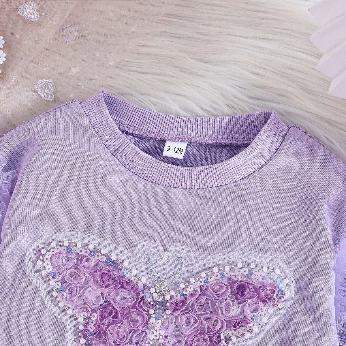 Round Neck Shirt Princess Style Fashion Children's Suit
