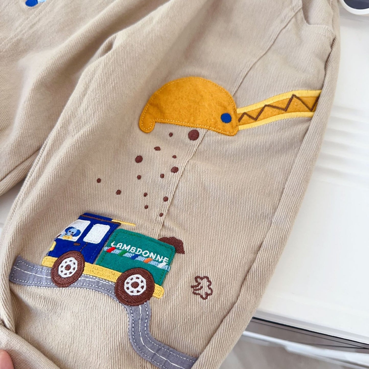 Creative Trendy Autumn Woven Embroidered Trousers Children's Pants
