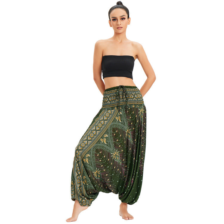 Yoga Clothes Bohemian Big Crotch Ethnic Casual Pants