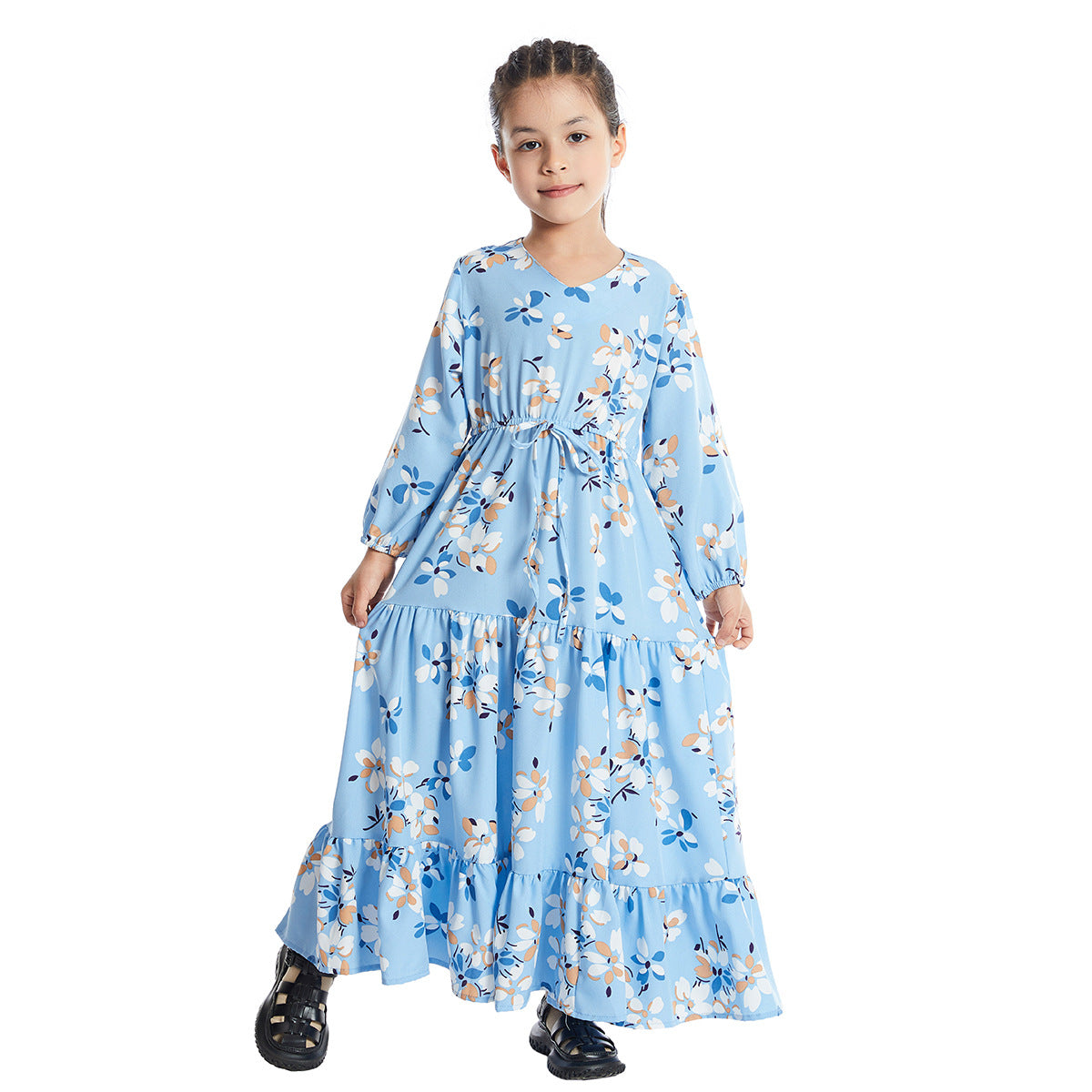 Stylish Popular Fashion Comfortable Elegant Floral Children's Dress