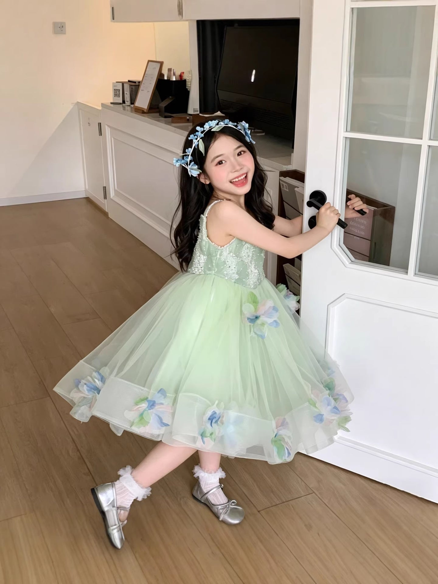 Mori Cute Birthday Flower Princess Host Children's Dress