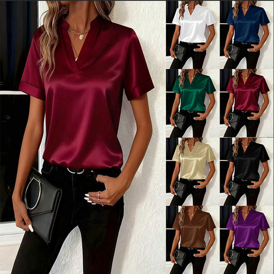 Innovative Women's Simple Temperamental Loose Shirt Women's T-shirt