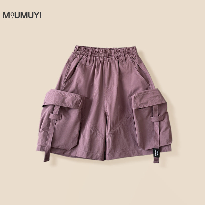 Children's Korean Shorts Summer Cool Handsome Overalls Children's Pants