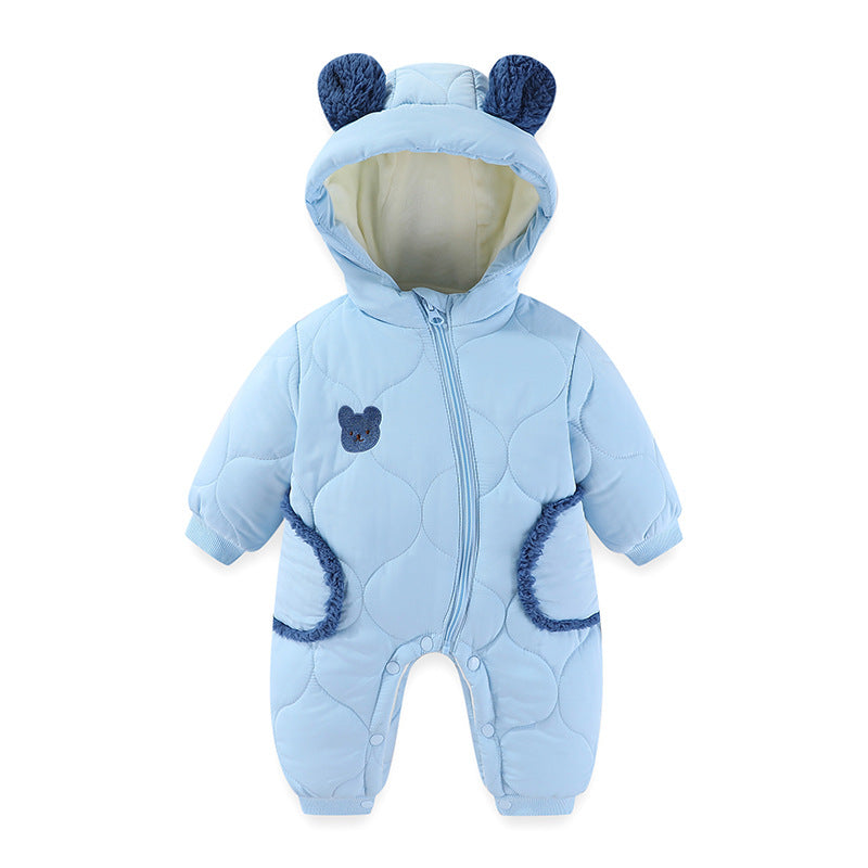 Thickened Warm Jumpsuit Born Woven Romper Toddler Outwear Jumpsuit, Climbing Suit
