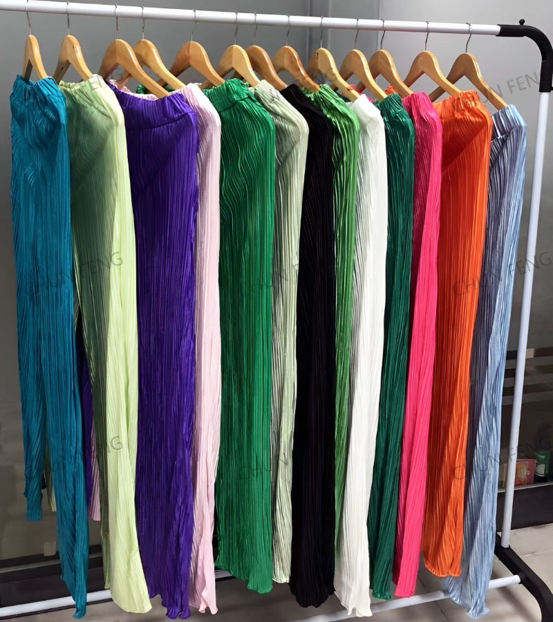 Glamorous Women's Sexy Pleated Loose Multicolor Fashion Casual Suit