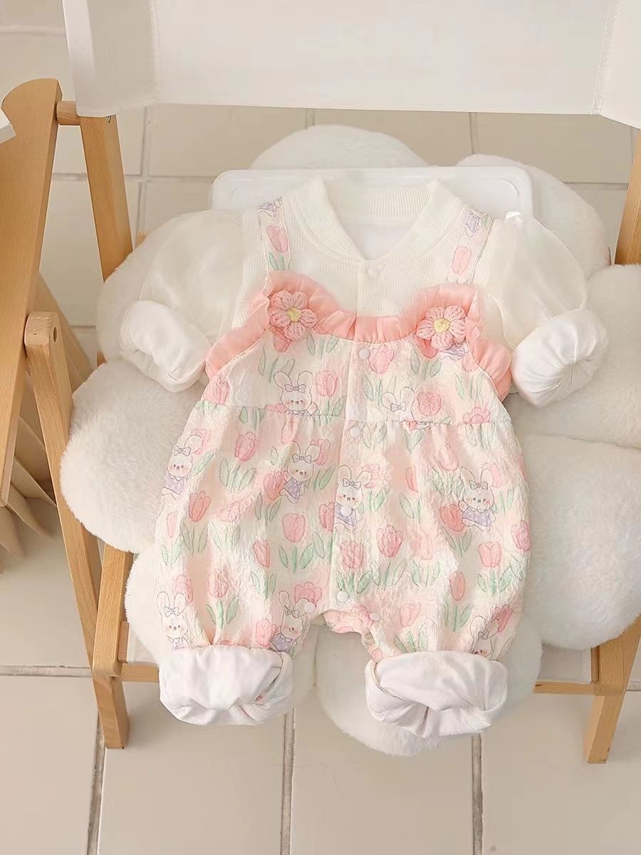 Jumpsuit Clothes Super Cute Princess Western Style Double Layer Going Jumpsuit, Climbing Suit