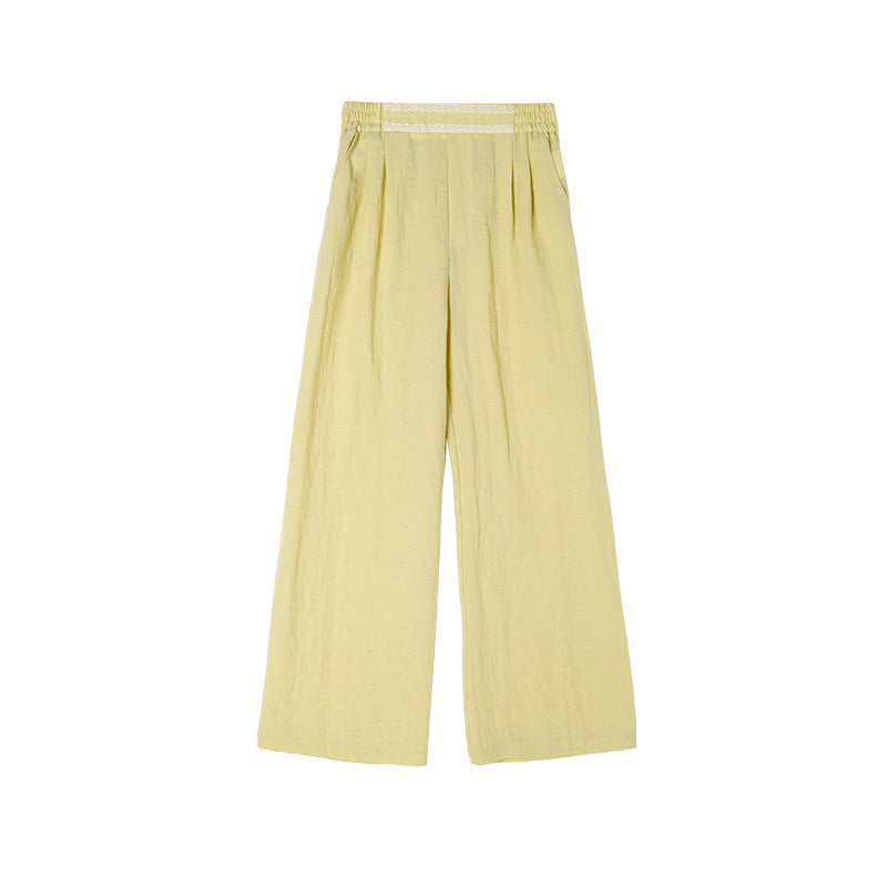 Children's Clothing Straight Summer Silk Linen Older Children's Pants