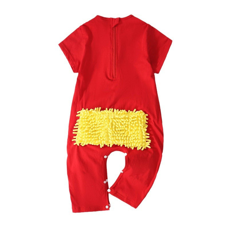 Mop Man Crawling Jumpsuit Floor Cleaning Jumpsuit, Climbing Suit