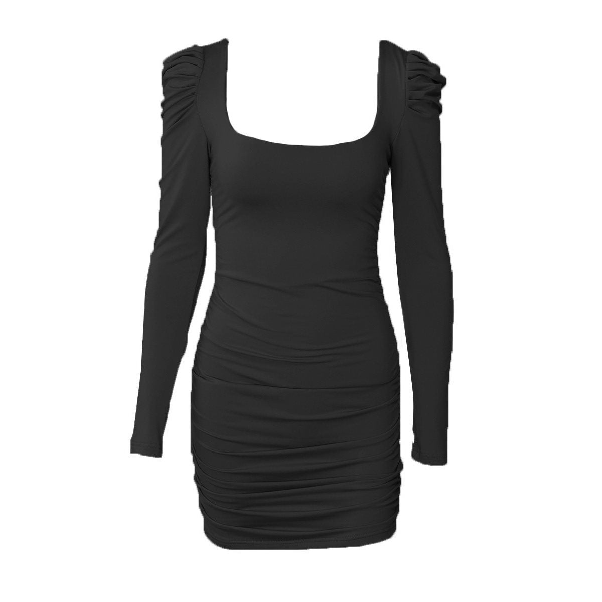 Womenswear Sexy Shoulder Spring Pile Style Long Sleeve Dress Women's T-shirt