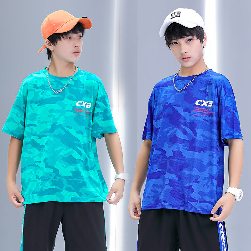 Children's Plus Size Clothing Lightweight Summer Wear Older Boys Children's T-shirt