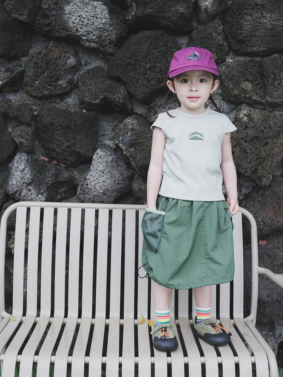 Children's Short-sleeved Mountain Outdoor Style Clothing Summer Textured Children's T-shirt