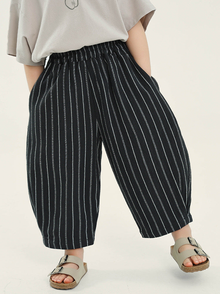 Children's Clothing Summer Korean Vertical Striped Thin Children's Pants