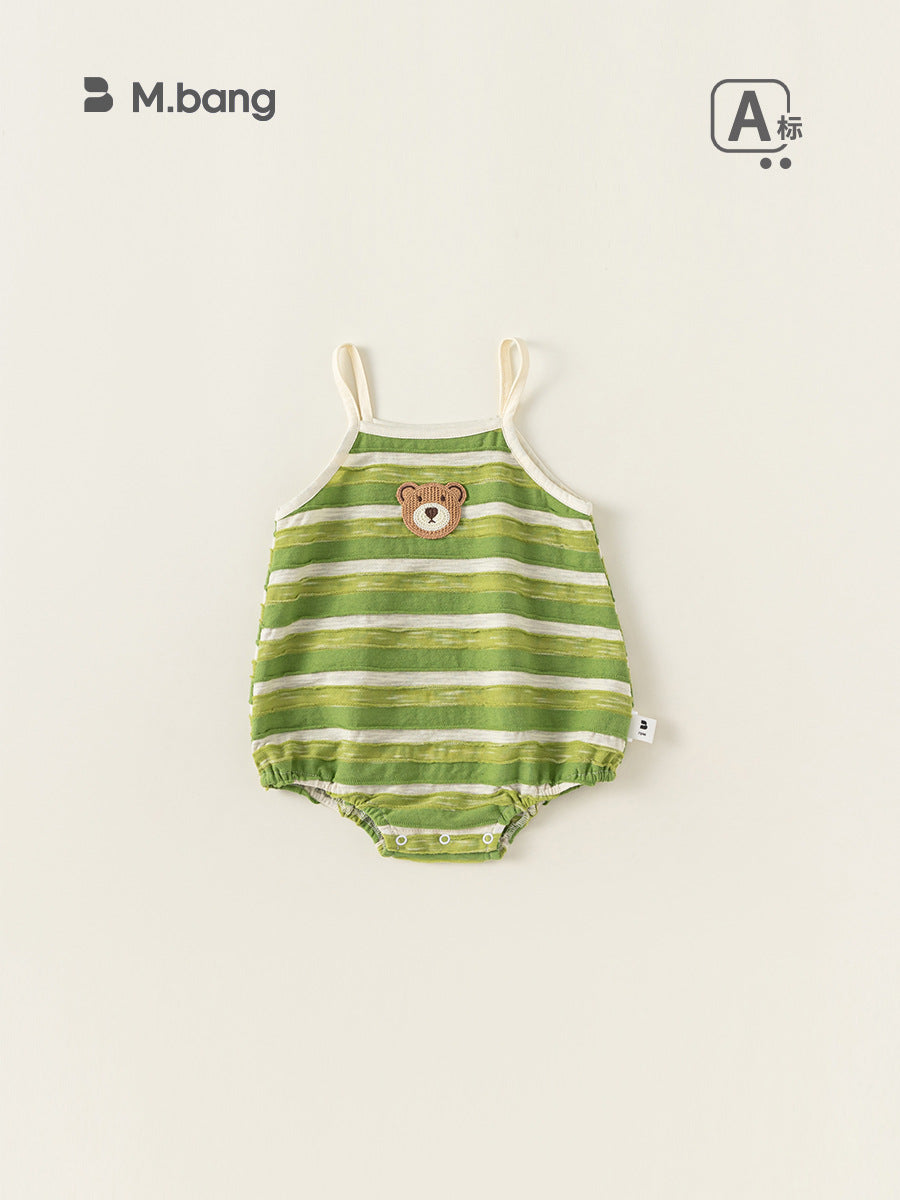 Summer Boy Cute Bear Wear Fashion Romper Thin Jumpsuit, Climbing Suit