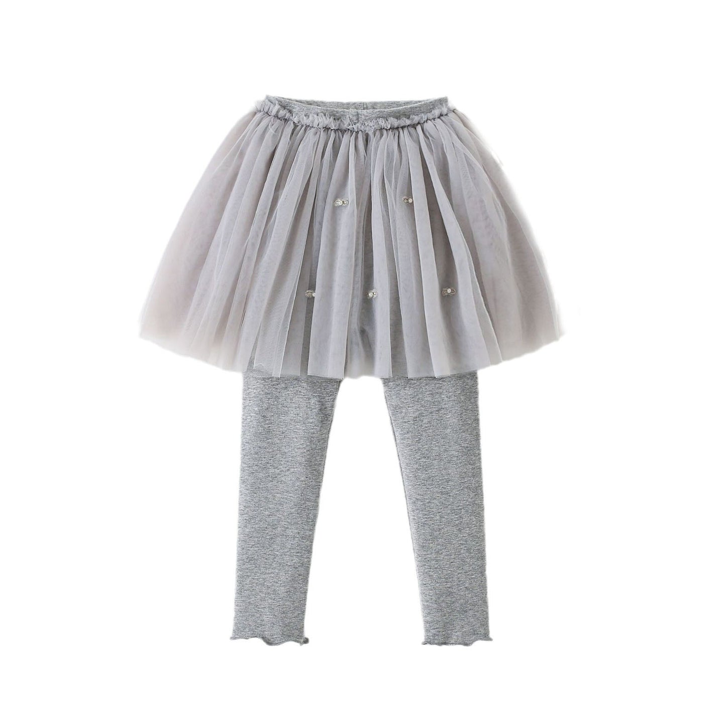 Children's Western Style Princess Tulle Skirt Outer Wear Fake Two-piece Leggings Children's Pants