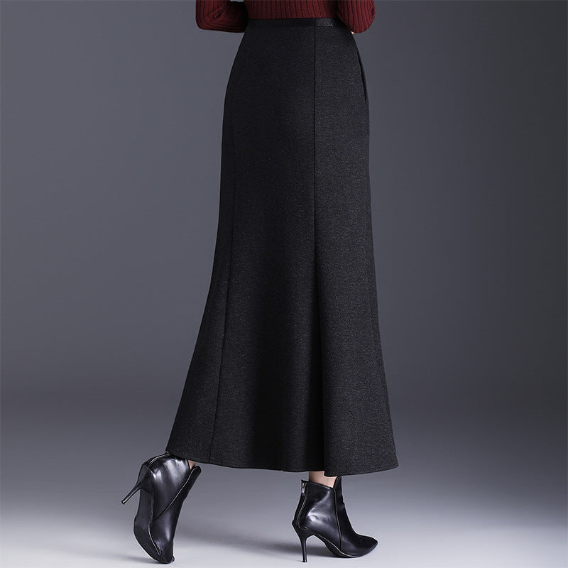 Long Commute Elegant Fashion Hip Fishtail High Waist Skirt