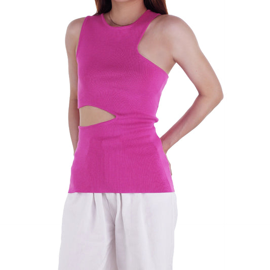 Women's Elegant Knitted Summer Irregular Design Sleeveless Vests