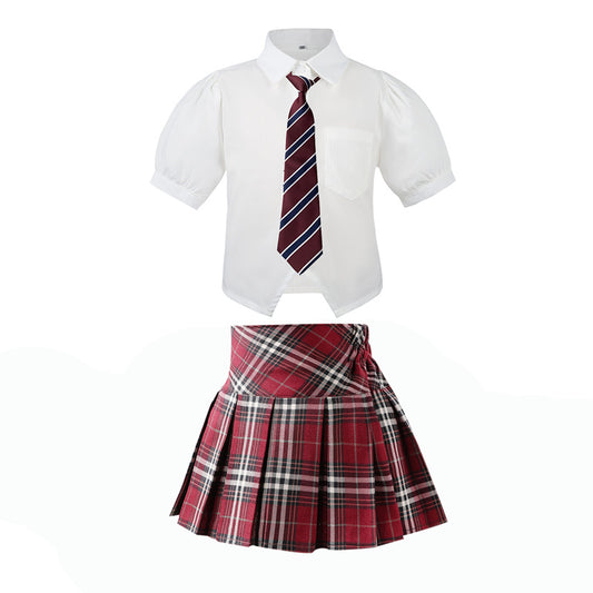 Children's Summer Skirt Fashionable Clothing Pleated Two-piece Children's Suit