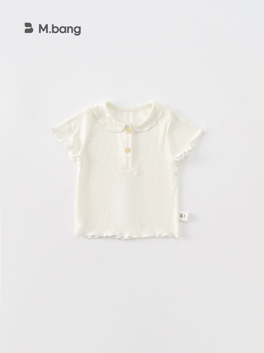 Children's Inner Wear Wooden Ear Top Doll Children's T-shirt