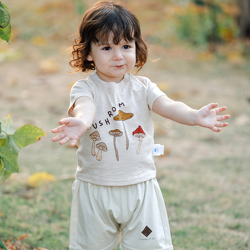 Short Sleeve Boys Summer Cartoon Little Thin Children's T-shirt