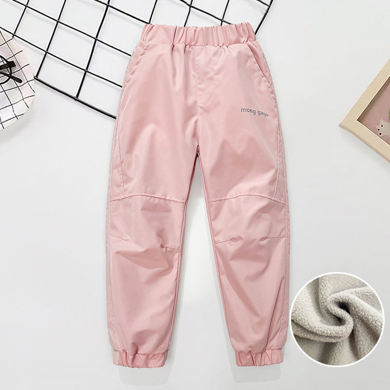 Children's Waterproof Fleece-lined Medium Large Warm Tactical Children's Pants