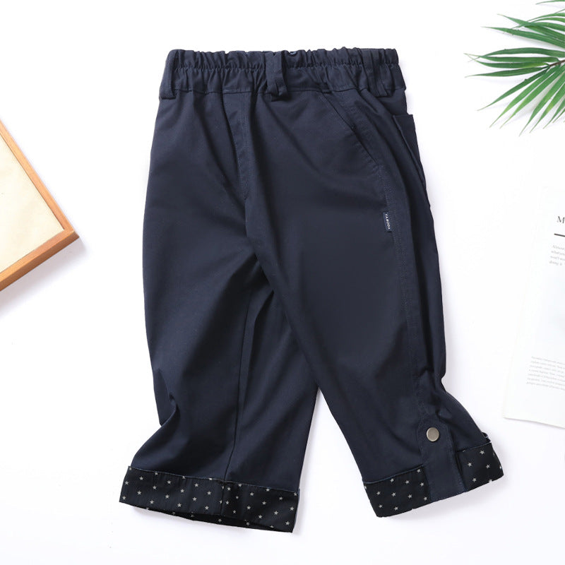 Children's Secondary School Uniform Boys Printed Middle Summer Children's Pants