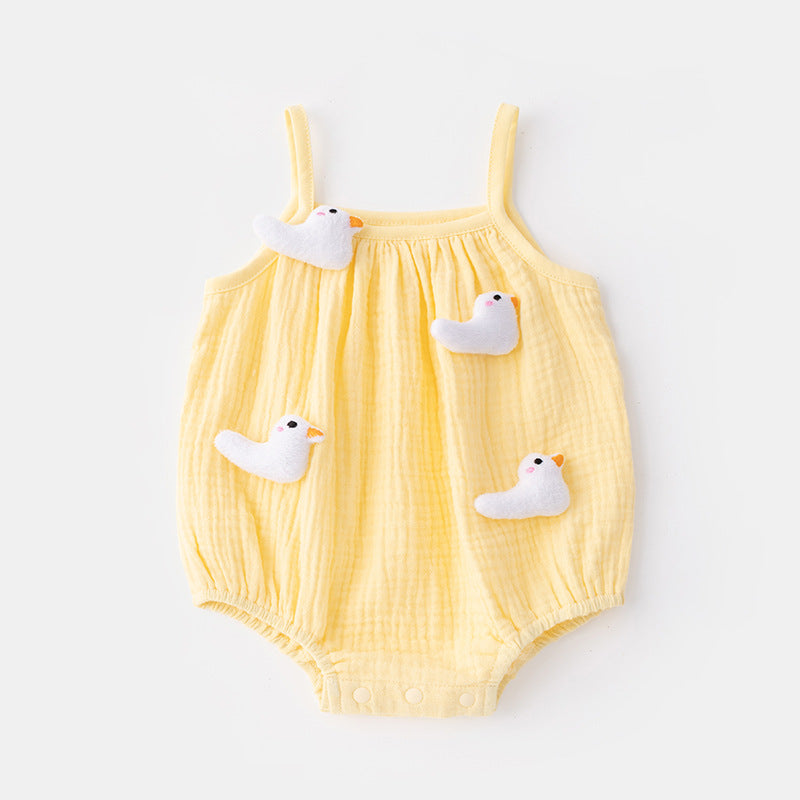 Summer Romper Small Sling Thin Bodysuit Born Jumpsuit, Climbing Suit