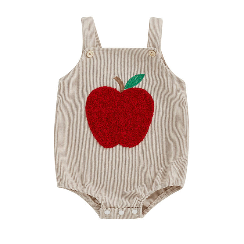 Children's Jumpsuit Strap Cartoon Towel Embroidery Triangle Rompers Jumpsuit, Climbing Suit