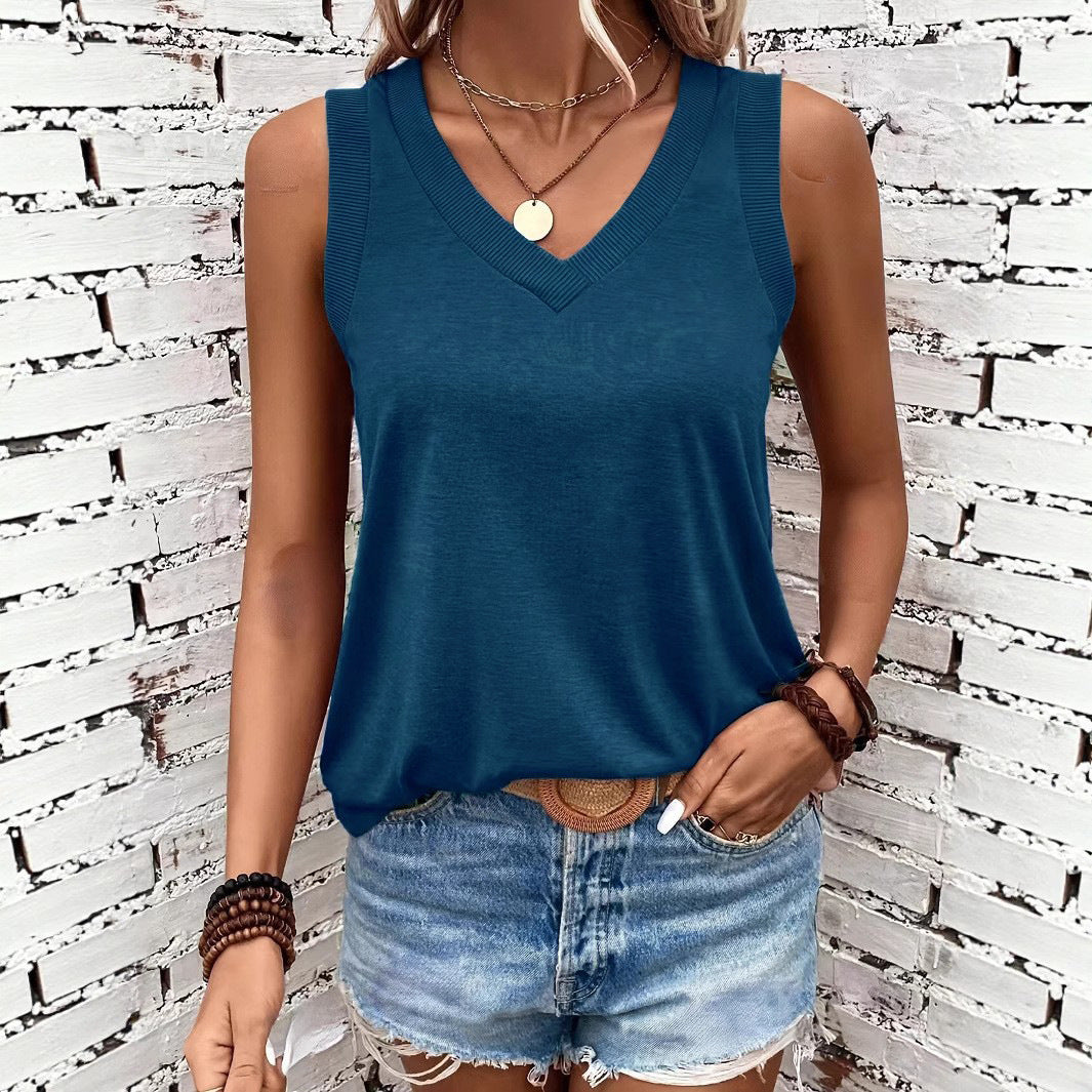 Women's Solid Color Sleeveless Comfort Casual Small Vest/suspenders/tube Top