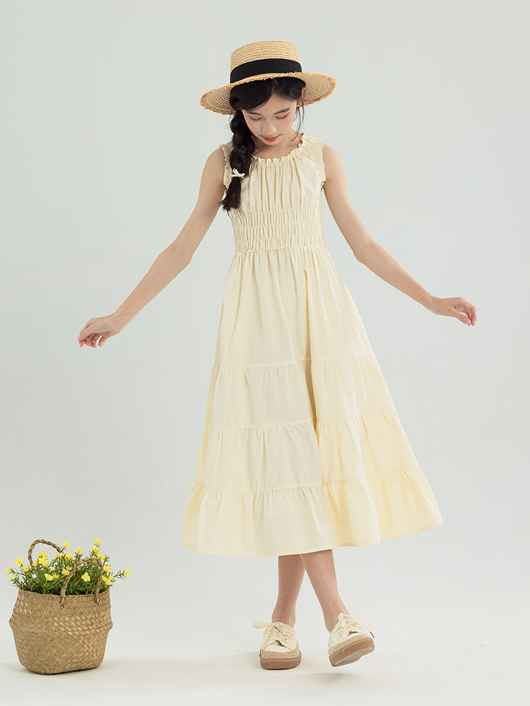 Children's Sleeveless Long Summer Medium Large Clothing Adult Lady Like Woman Children's Dress