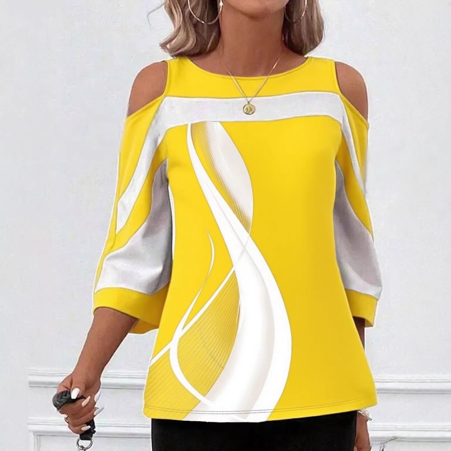 Women's Summer Round Neck Printed Casual Loose Tops