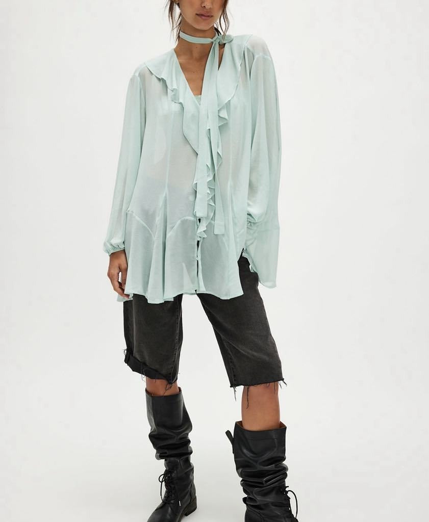 Women's Summer Solid Color Sexy Ruffled Bell Clothing