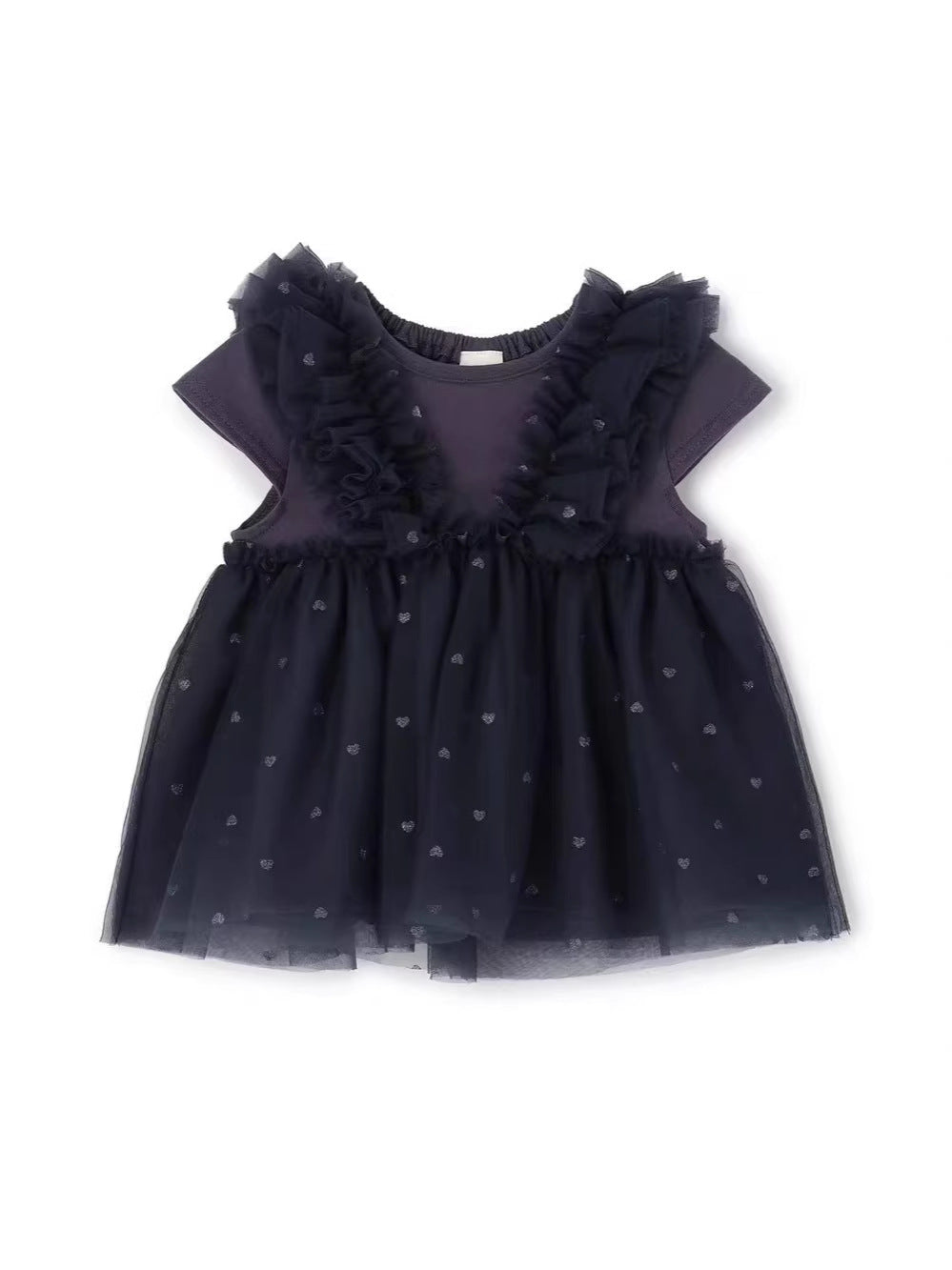 Children's Lace Floral Border Mesh Pettiskirt With Children's Dress
