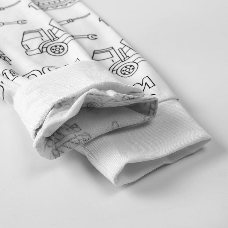 Children's Iti Pajamas Coloring Boys Sketch Set Children's Suit