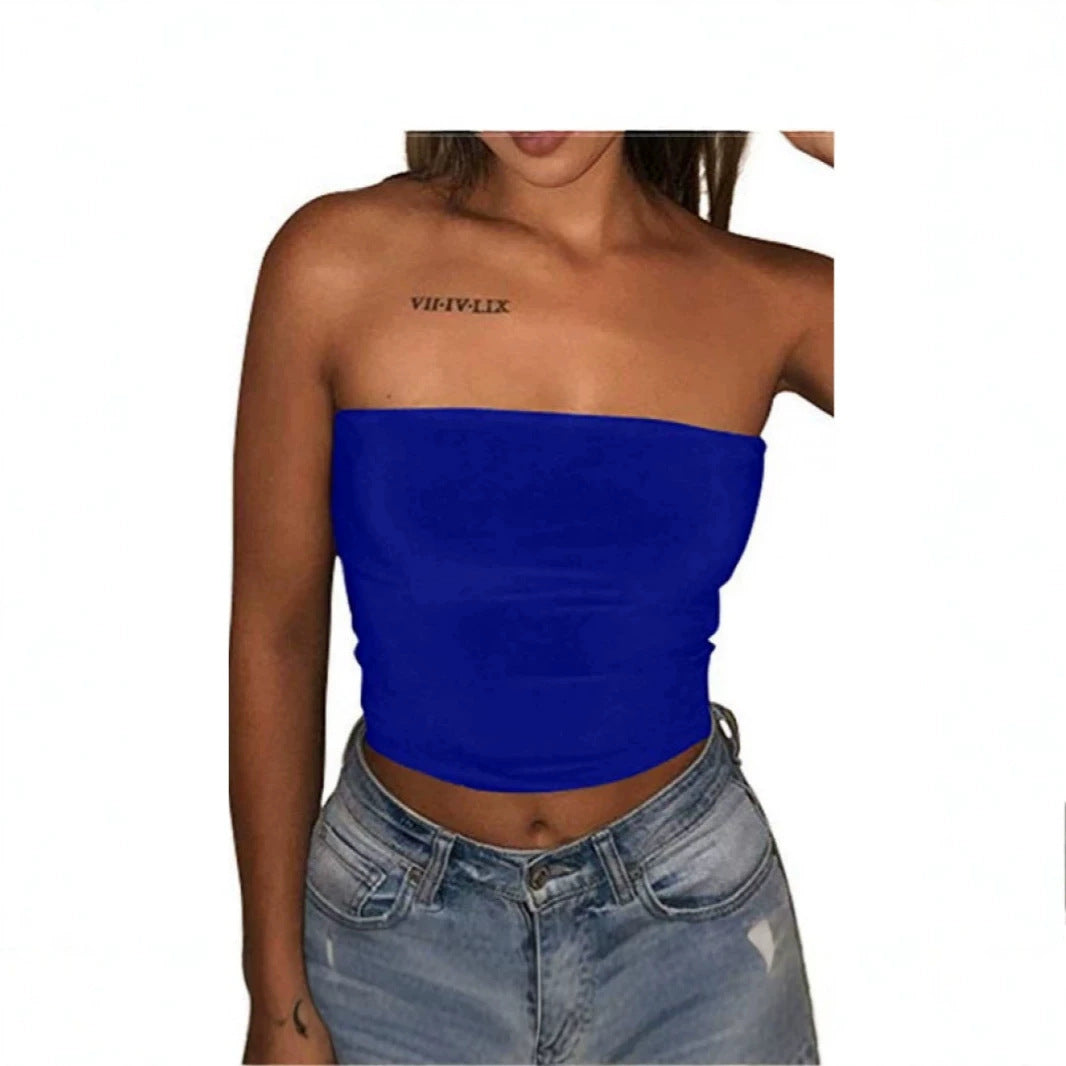Women's Color Yoga Sports Sexy Bottoming Tube Vests