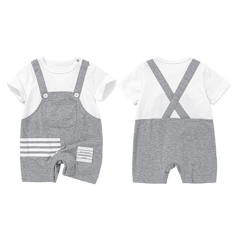 Jumpsuit Summer Boy Short Sleeve Romper Born Rompers Jumpsuit, Climbing Suit