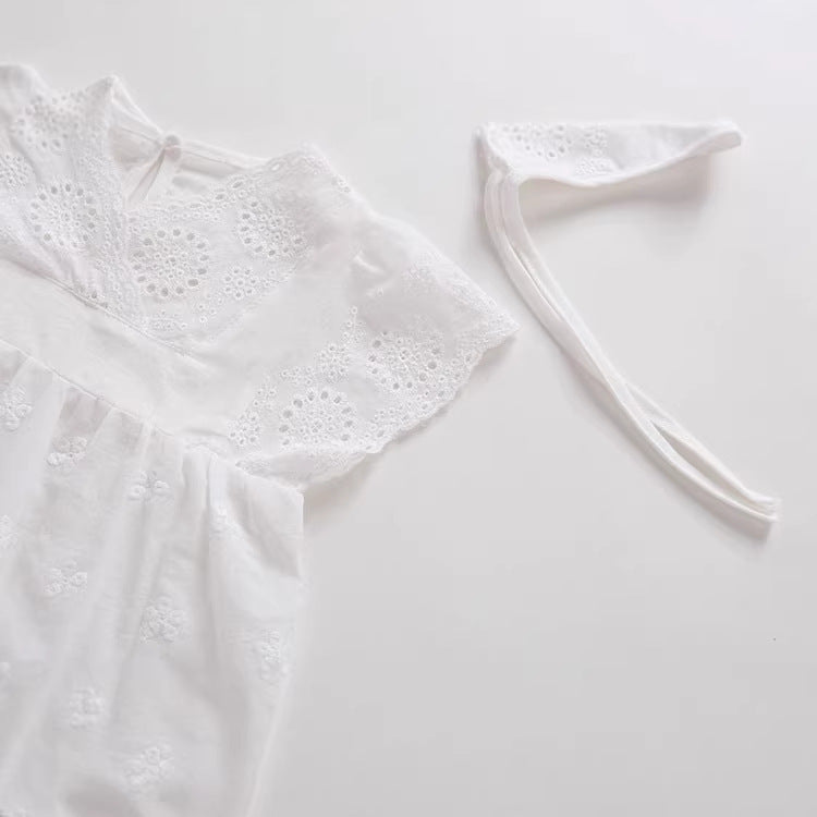 Summer Sleeveless Cotton Hollow Romper Korean Style Jumpsuit, Climbing Suit
