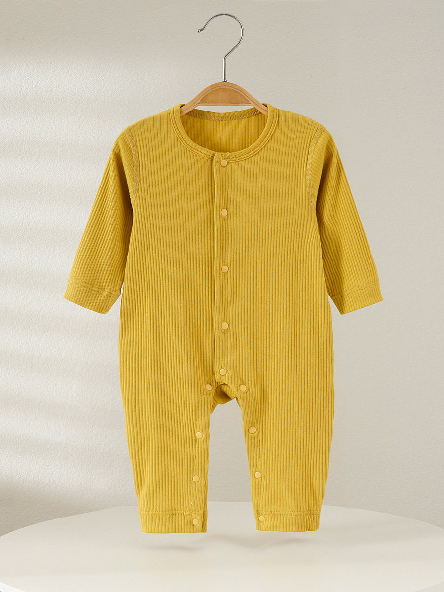 Sleeve Pair Of Buckles Jumpsuit Clothes For Babies Male Female Jumpsuit, Climbing Suit