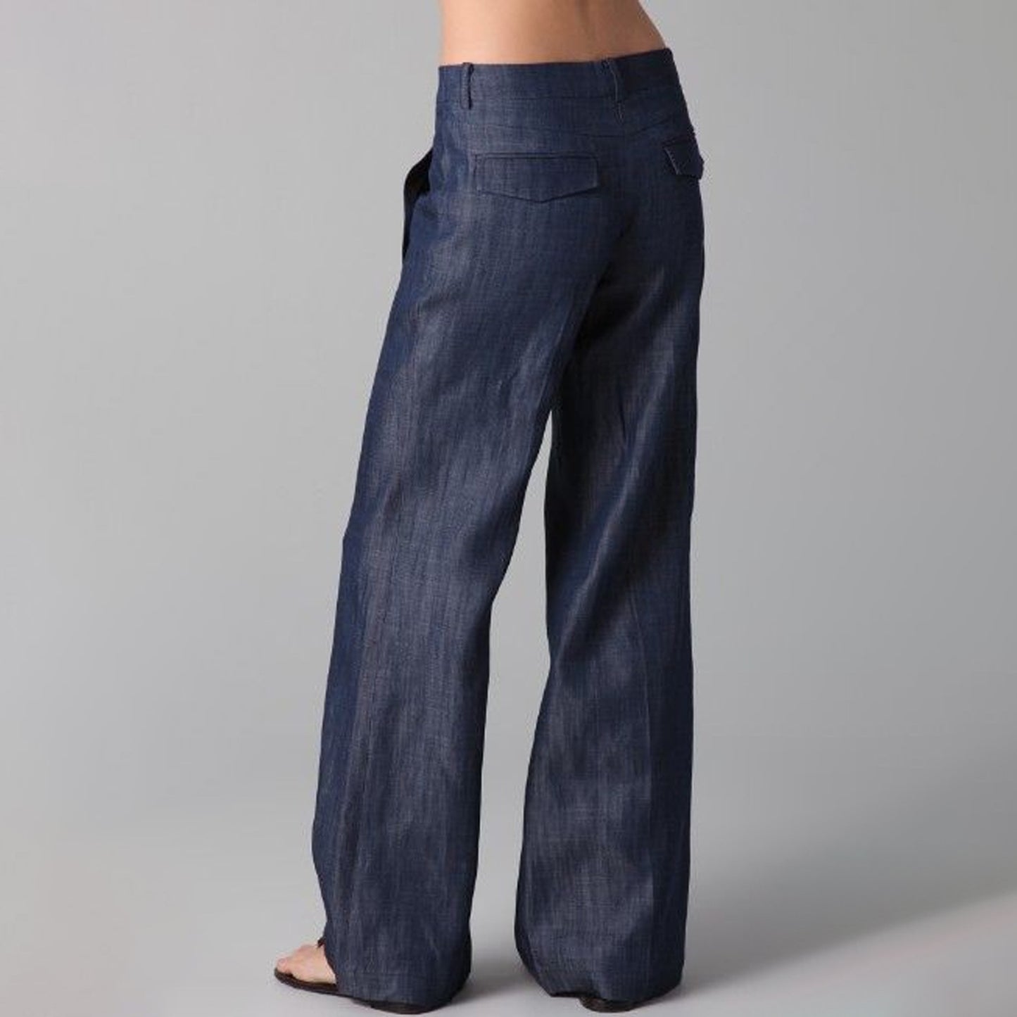 Women's Autumn Vintage Stripe Cotton Linen Casual Women's Jeans