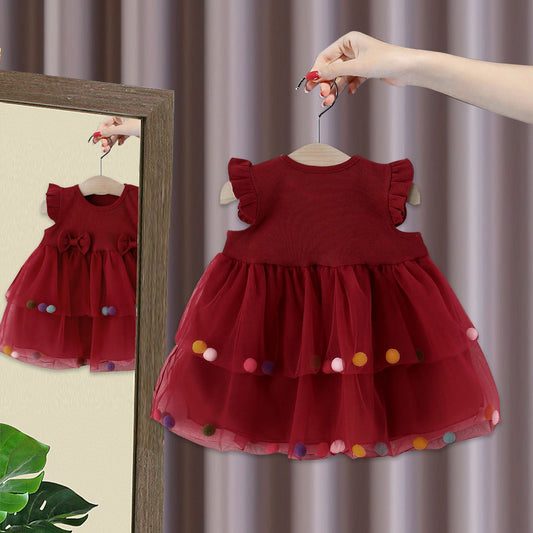 Children's Clothing Skirts Summer Little Pink Princess Bow Children's Dress