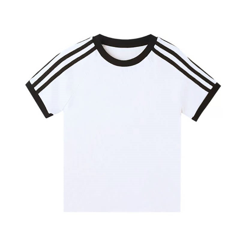 Women's American Cool Three-bar Short-sleeved Summer Unique Small Shirt Slim Slimming Women's T-shirt
